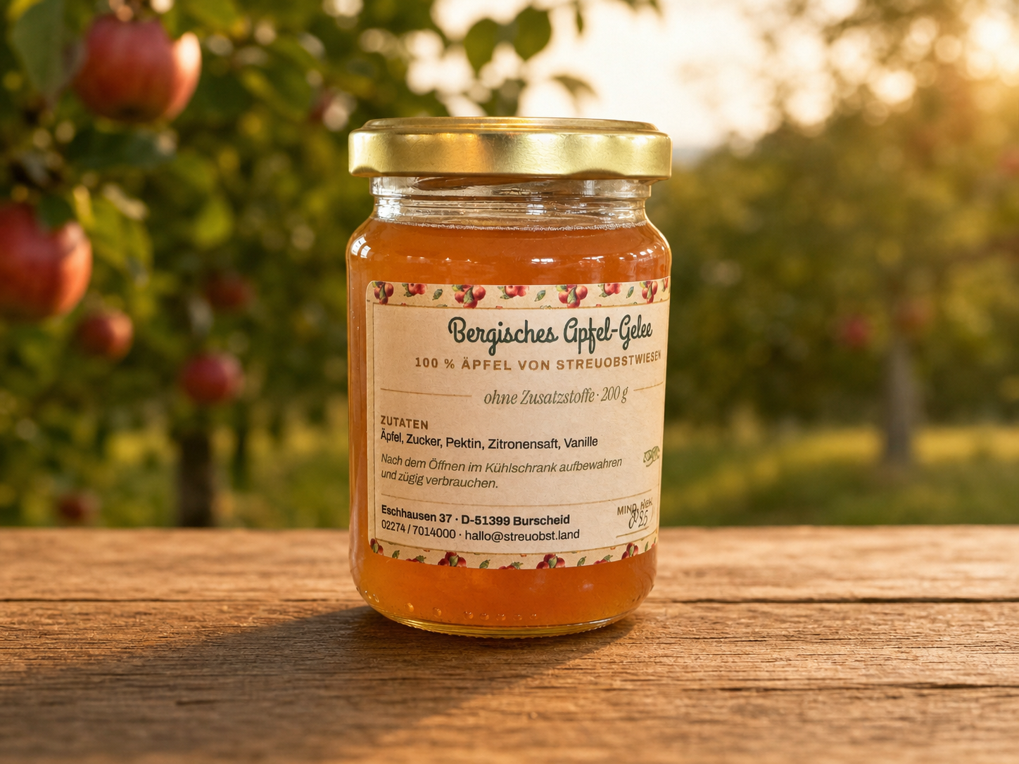 Apfel-Gelee von Streuobstwiesen des Bergischen Landes