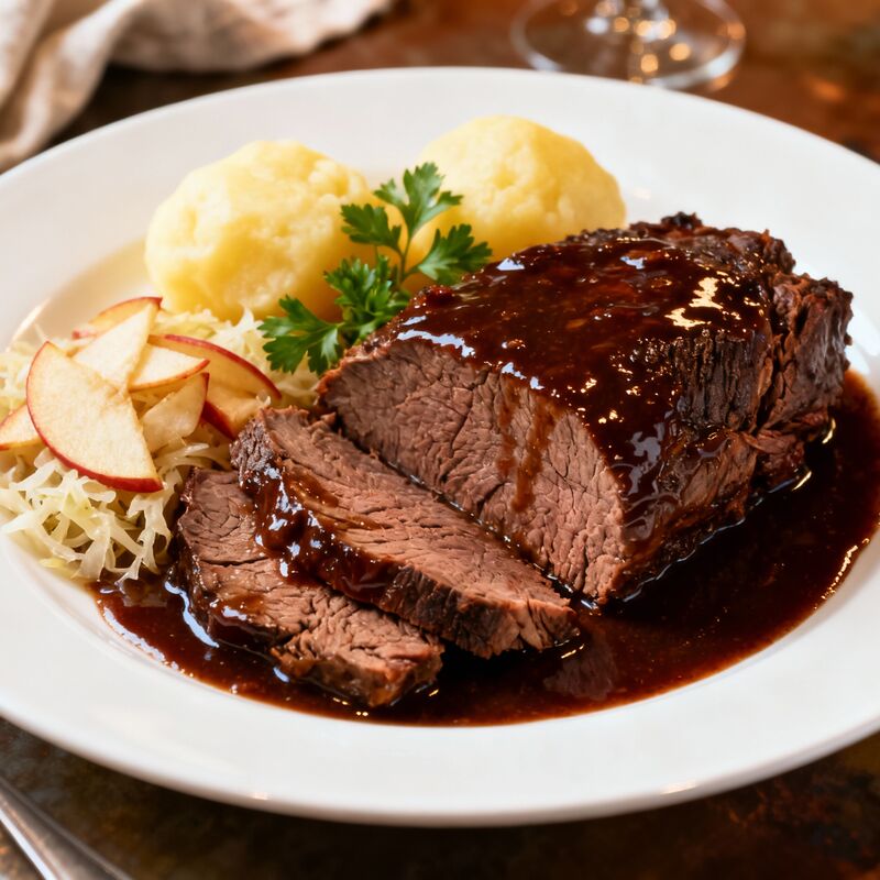 Sauerbraten mit Apfelkraut